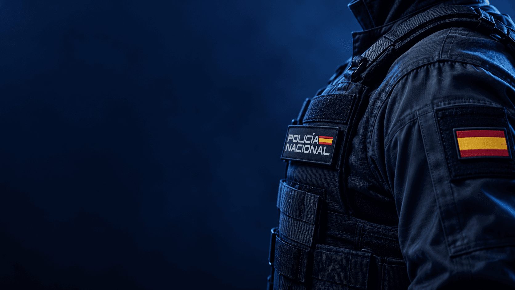 Uniforme azul oscuro de Policía Nacional